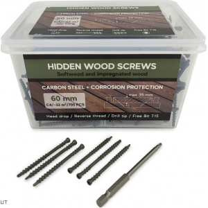 Саморезы Hidden Wood Screws C4 60 мм, 700шт.